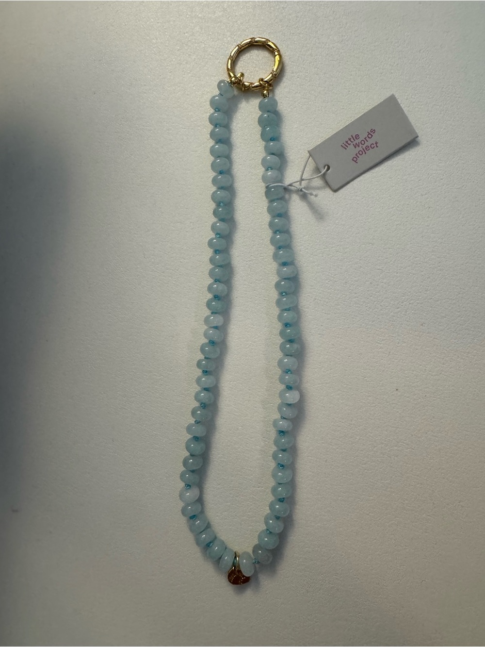 Little Words Project Blue Beaded Charm Necklace Base